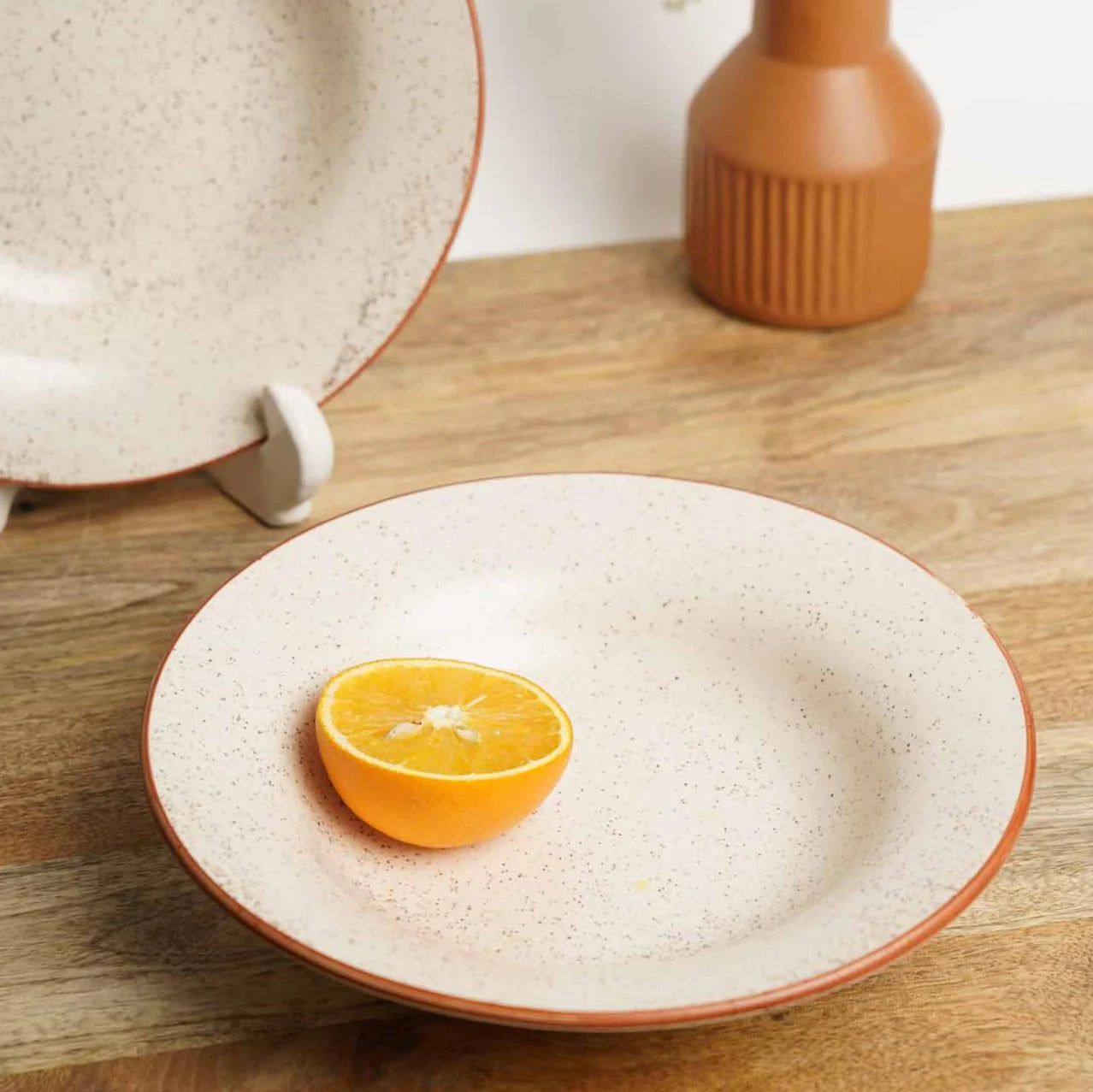 Ceramic Ivory Pasta Bowl Set, 21cm - Set of 2
