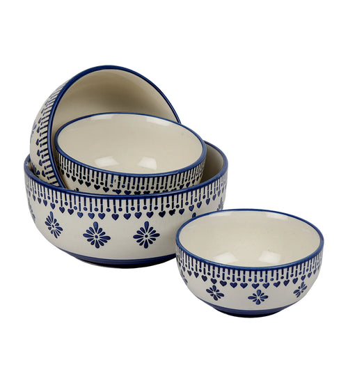 Blue Bloom Bowls Set of 3