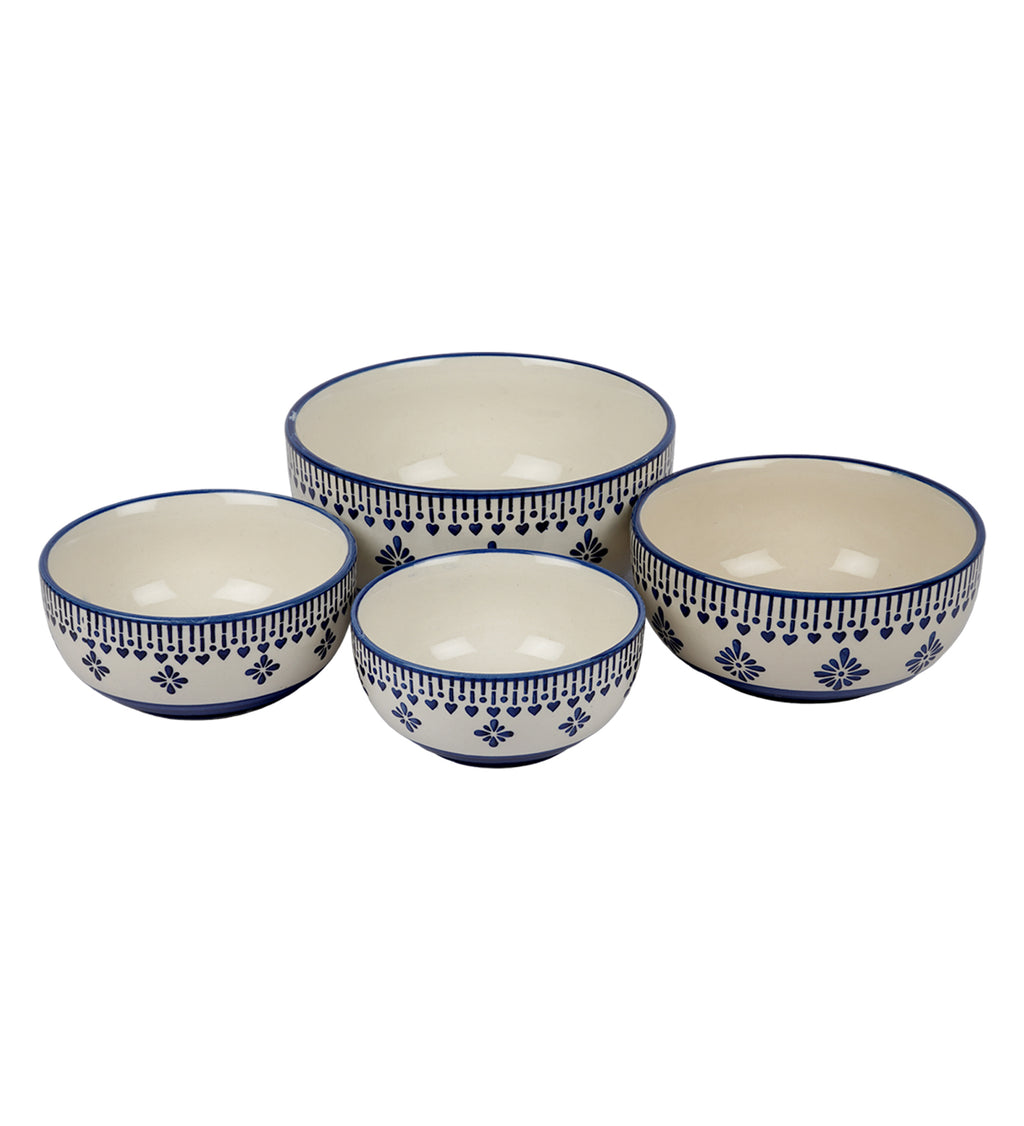 Blue Bloom Bowls Set of 3