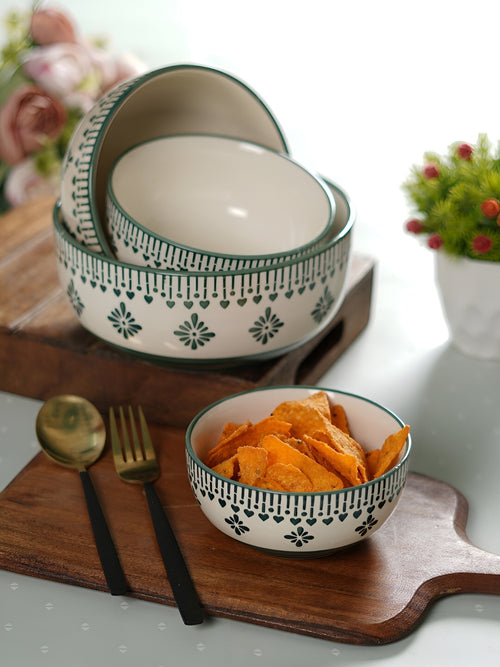 Blue Bloom Bowls Set of 3
